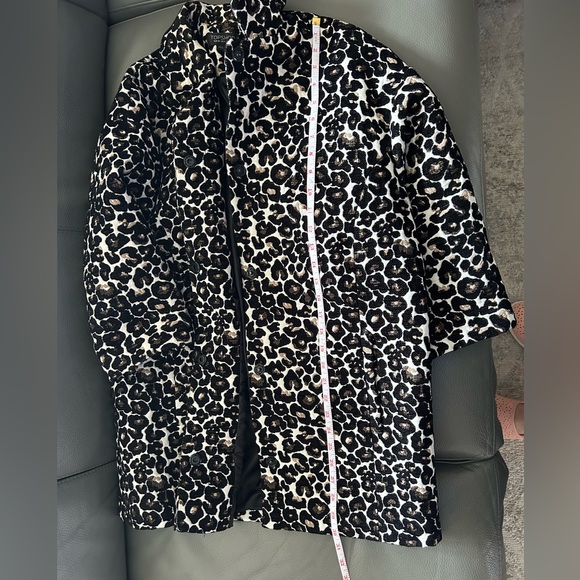 Top shop leopard print coat.sz8- fabric feels like velveteen.lined-snaps - Picture 8 of 9